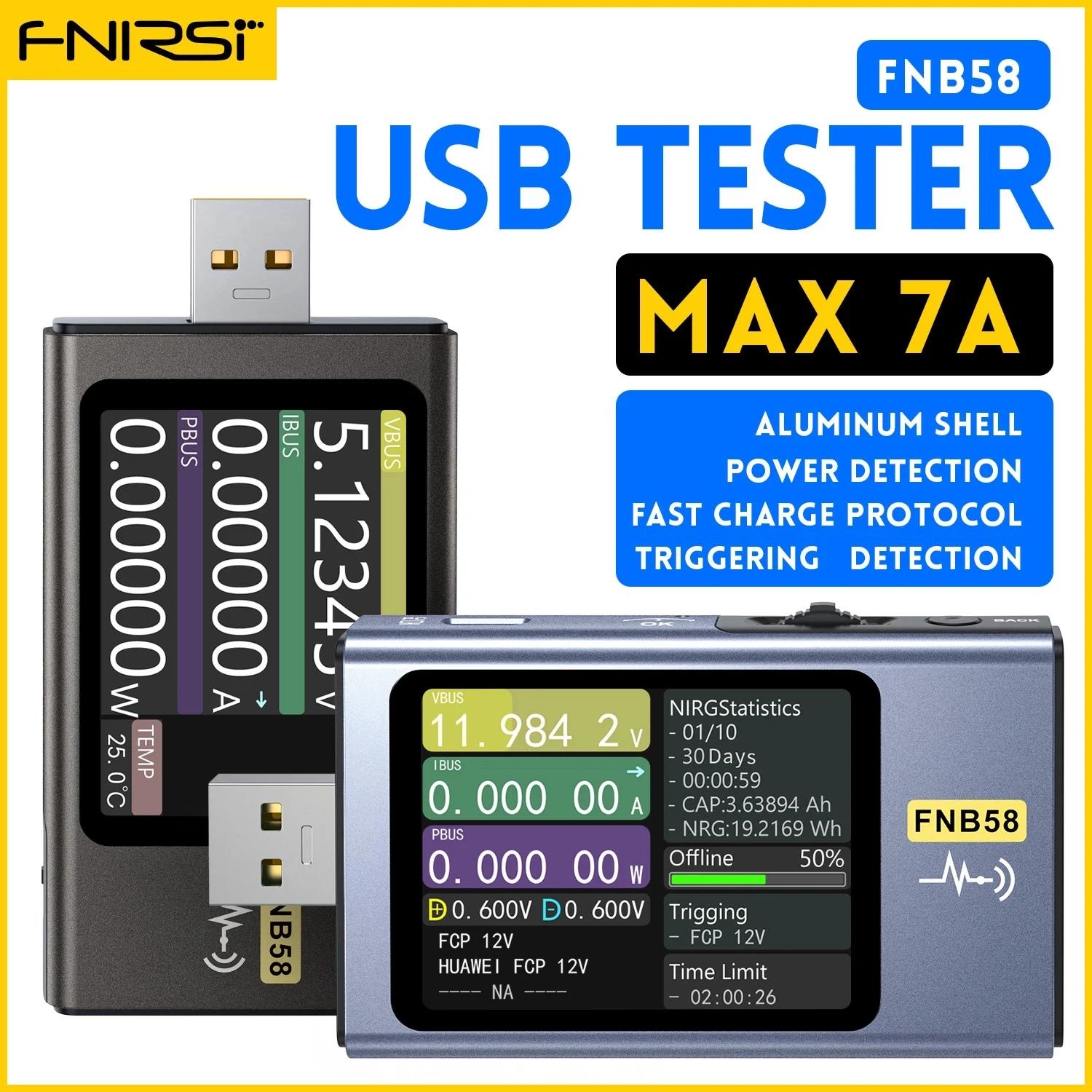 FNIRSI USB ׽ а , TYPE-C   Ʈ 뷮 ,  , FNB58